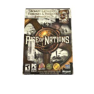 Rise Of Nations PC CD-ROM Game With Thrones & Patriots Expansion By Microsoft Ga